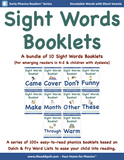 Bundles of Sight Words Booklets (Based on Dolch & Fry Word Lists & Phonics-based Short Vowels) - PDF Download