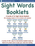 Bundles of Sight Words Booklets (Based on Dolch & Fry Word Lists & Phonics-based Short Vowels) - PDF Download