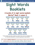 Complete Bundle of Sight Words Booklets for Barton* Students - Books 3 & 4 (PDF Download)