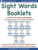 Super Bundle of Sight Words Booklets (Based on Dolch & Fry Word Lists & Phonics-based Short Vowels) - PDF Download