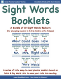 Bundles of Sight Words Booklets (Based on Dolch & Fry Word Lists & Phonics-based Short Vowels) - PDF Download