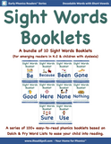 Bundles of Sight Words Booklets (Based on Dolch & Fry Word Lists & Phonics-based Short Vowels) - PDF Download