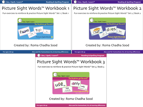 Picture Sight Words™ eWorkbooks - Sets 1, 2, 3 (Digital Purchase & Download)