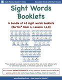 Complete Bundle of Sight Words Booklets for Barton* Students - Books 3 & 4 (PDF Download)