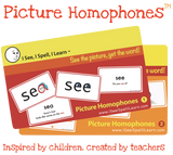 I See, I Spell, I Learn® - Picture Homophones™ Flashcards - Sets 1 & 2 Combo