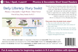 Phonics, Sight Words & Short Vowel Storybooks (Decodable Readers grades K-5 and Dyslexia) - Level A