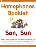 BUNDLE 1 Homophones Booklets - 15 Sets of 33 Homophones Words (15 eBooklets)
