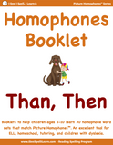 Set 1 Homophones Booklets - 15 Sets of 33 Homophones Words (Individual eBooklets)