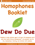 BUNDLE 2 Homophones Booklets - 15 Sets of 33 Homophones Words (15 eBooklets)
