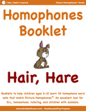 Set 2 Homophones Booklets - 15 Sets of 33 Homophones Words (Individual eBookles)