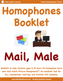Set 2 Homophones Booklets - 15 Sets of 33 Homophones Words (Individual eBookles)