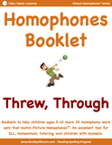 BUNDLE 2 Homophones Booklets - 15 Sets of 33 Homophones Words (15 eBooklets)
