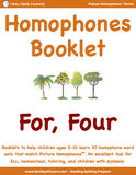 Set 1 Homophones Booklets - 15 Sets of 33 Homophones Words (Individual eBooklets)