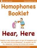 BUNDLE 1 Homophones Booklets - 15 Sets of 33 Homophones Words (15 eBooklets)
