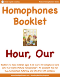 Set 1 Homophones Booklets - 15 Sets of 33 Homophones Words (Individual eBooklets)