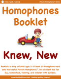 Set 1 Homophones Booklets - 15 Sets of 33 Homophones Words (Individual eBooklets)