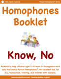 BUNDLE 1 Homophones Booklets - 15 Sets of 33 Homophones Words (15 eBooklets)