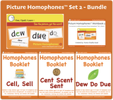 Picture Homophones™ - Bundles - Flashcards, eWorkbook, Homophones Booklets