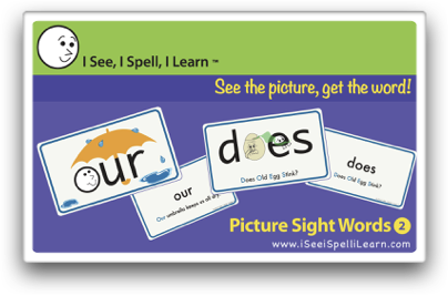 I See, I Spell, I Learn® - Picture Sight Words™ Flashcards Set 2