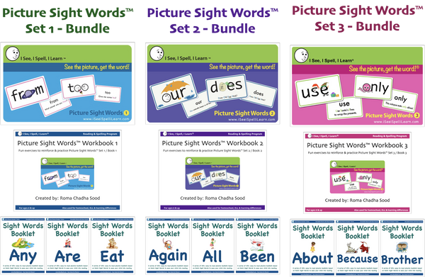 Picture Sight Words™ Bundles - Flashcards, eWorkbooks & eBooklets